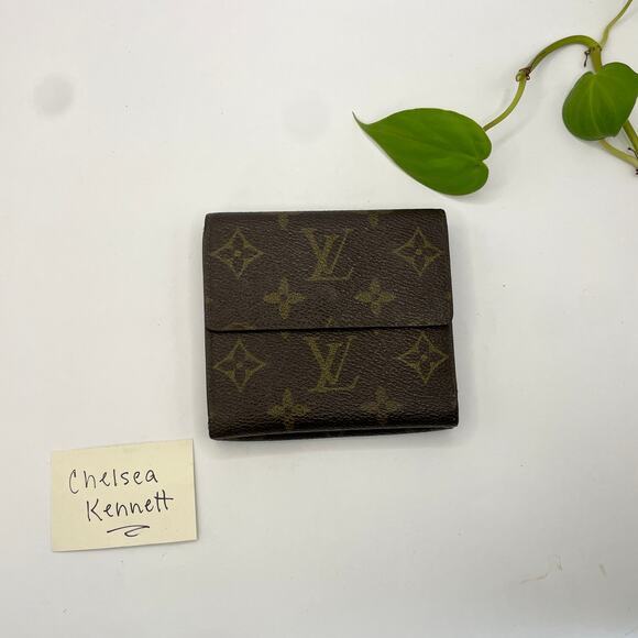 Louis Vuitton Monogram Canvas Square Elise Monogram Wallet Double Sided 0050 - Picture 2 of 16